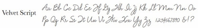velvet script font