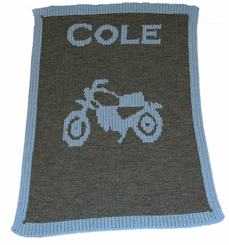 vintage motorcycle blanket acrylic
