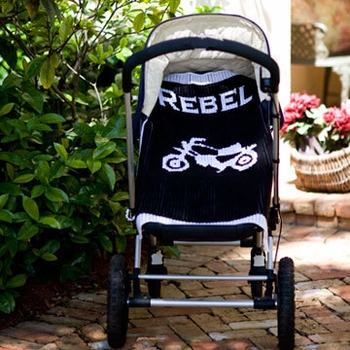 vintage motorcycle blanket acrylic