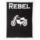 vintage motorcycle blanket acrylic