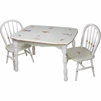 Vintage Play Table and Chair Set - Enchanted Forest