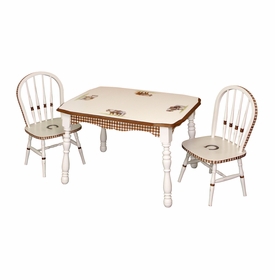 Vintage Play Table and Chair Set Ponies