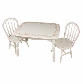 Vintage Play Table and Chair Set Ribbons and Roses