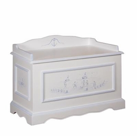 vintage toy chest  (seashore toile)