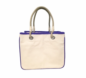Violet Accented Rope Tote