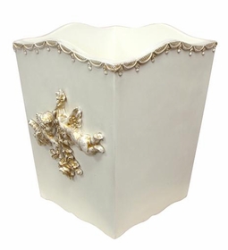 waste basket - molding (versailles creme)