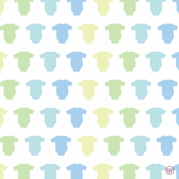 wee onesie blue children's stationary