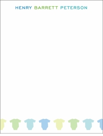 Wee Onesie Blue Children's Stationery