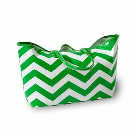 wellie chevron market tote - green, grey or yellow