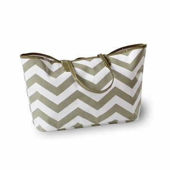 wellie chevron market tote - green, grey or yellow