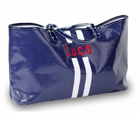 wellie market tote racing stripe
