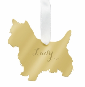 West Highland Terrier Christmas Ornament - Gold