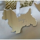 west highland terrier christmas ornament - silver