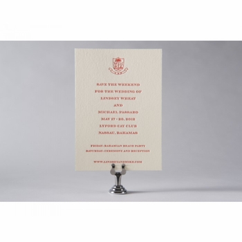 wheat wedding save the date card