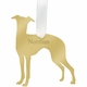 Whippet Christmas Ornament - Gold
