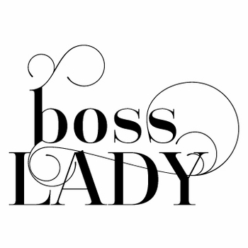 white on bright boss lady note pad
