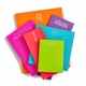 White on Bright Personalized Square Note Pad