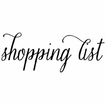 white on bright shopping list note pad