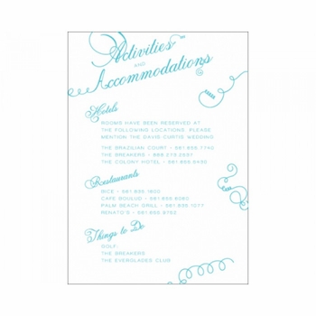 Whitney & Charles Activities Card