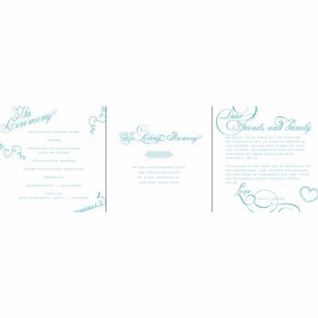 whitney & charles ceremony program front card