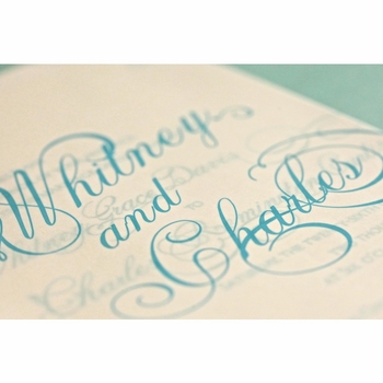 whitney & charles main invitation card