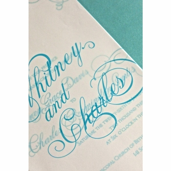 whitney & charles main invitation card