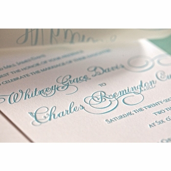 whitney & charles main invitation card