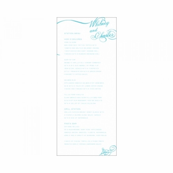 whitney & charles menu card