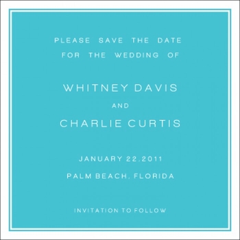 whitney & charles save the date card