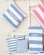 wide stripe personalized baby blanket