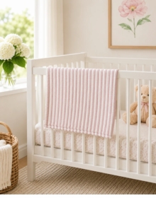 wide stripes baby blanket
