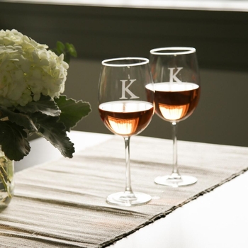 Wine Stemware Set of 4 - (Glass) Personalized