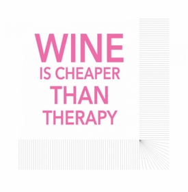 Wine vs Therapy Napkin