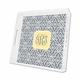 wrought iron gray lucite tray - square