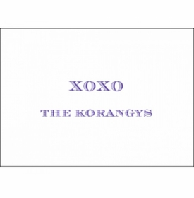 Xoxo Enclosure Card