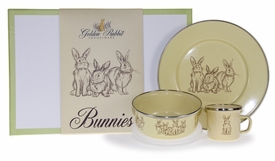 Yellow Bunny Dish Keepsake Set and Box (Plate, Mug, & Bowl)