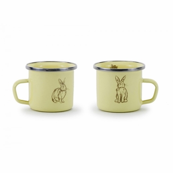 Yellow Bunny Dish Keepsake Set and Box (Plate, Mug, & Bowl)