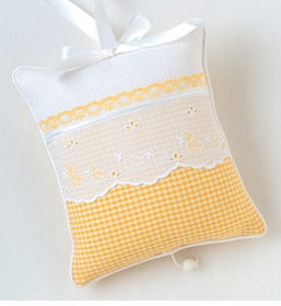 Yellow Checker Crib Bedding