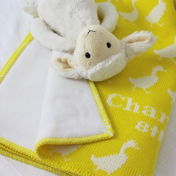 Yellow Duckling Baby Blanket