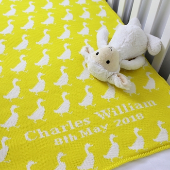Yellow Duckling Baby Blanket