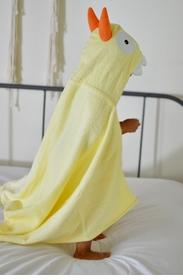 Yellow Monster Hooded Towel