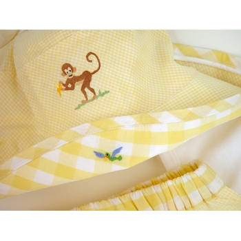 Yellow on Safari Embroidered Sun Set by Gordonsbury