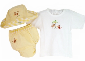 Yellow on Safari Embroidered Sun Set by Gordonsbury