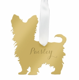 Yorkshire Terrier Christmas Ornament - Gold
