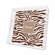 zebra chocolate square tray lucite tray - square
