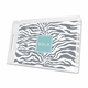 zebra gray lucite tray - large