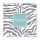 zebra gray square paper coaster<br>set of 50
