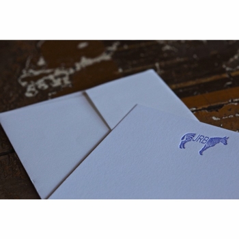 zebra monogram note cards