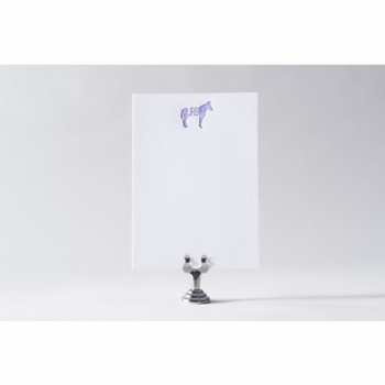 zebra monogram note cards