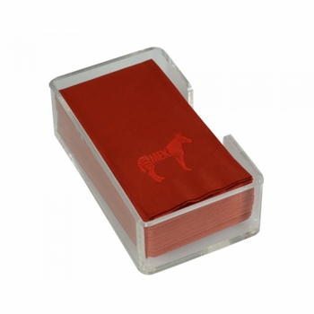Zebra Red Linun Napkins Gift Set